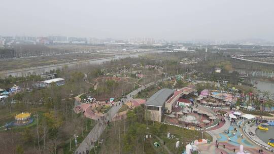 上海浦江郊野公园4K航拍原素材