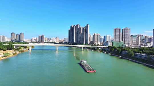 南宁市区城市风光航拍视频素材