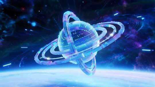 科技星球网络元宇宙概念抽象背景视频