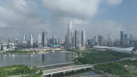 深圳湾航拍全景