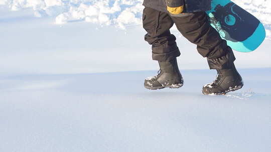 运动员要去山顶滑雪