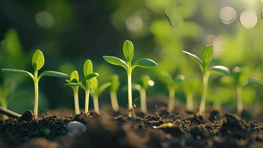 春天自然生态万物生长丁达尔光线阳光树林