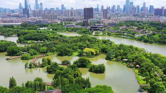 广州海珠湖蓝天-11视频素材模板下载