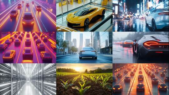 未来城市自动驾驶智能巡航科技感十足高清在线视频素材下载