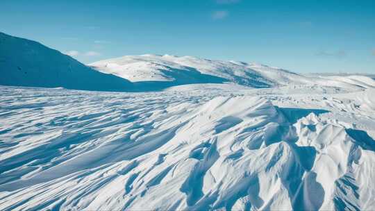 冬天冰天雪地延时4k视频素材模板下载