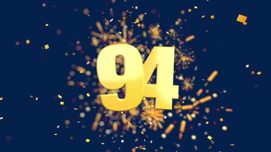 金色数字庆祝周年庆94