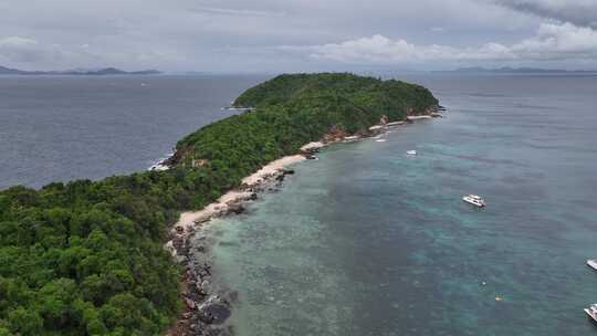 泰国普吉蜜月岛屿海滨自然风光航拍