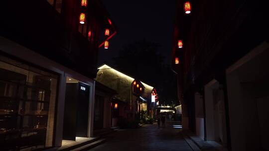 杭州桥西历史文化街区古建筑夜景