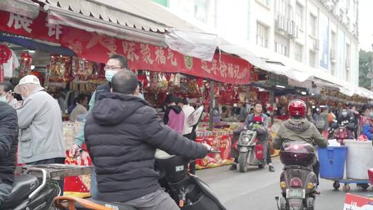 街头买年货视频素材模板下载