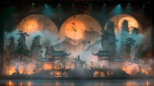 _4K古典国风舞台剧背景