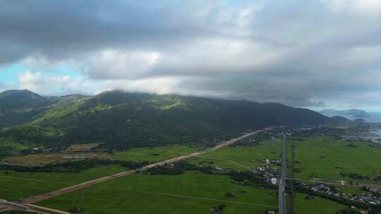 海边村落航拍