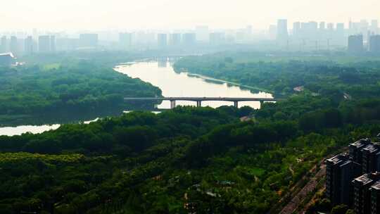 航拍北京通州大运河