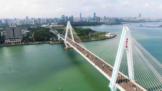 海口市标志景点航拍+雨林植物地面光影