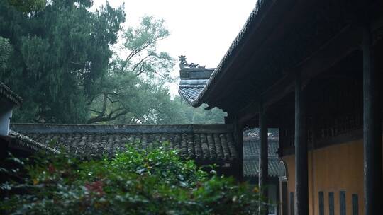 天台山国清寺建筑视频