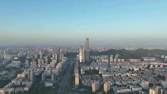 东莞航拍东莞大道东城街道建筑风光城市大景