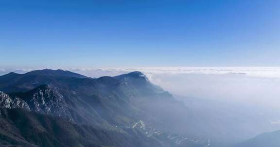 庐山仰天坪清晨自然风景航拍延时