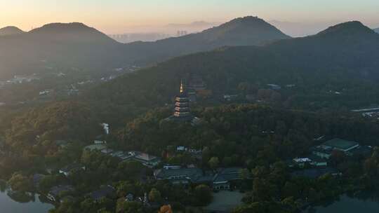 西湖雷峰塔航拍