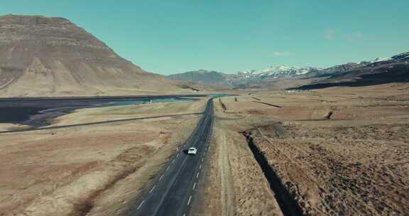 冰岛，道路，海洋，岩石形成