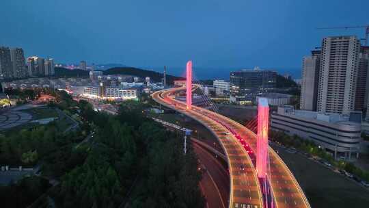 繁华夜景 城市夜景 城市夜景航拍