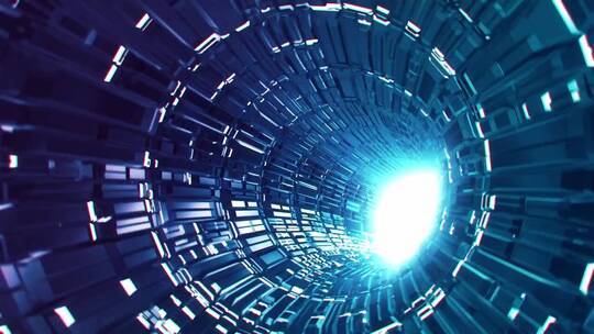 科幻科技金属隧道logo演绎AE模板