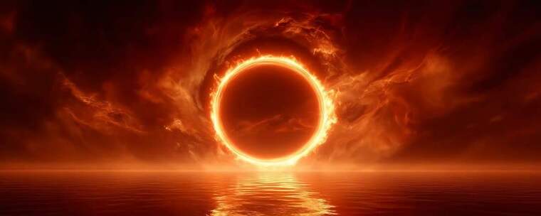 火焰漩涡能量爆发燃烧的火焰空间