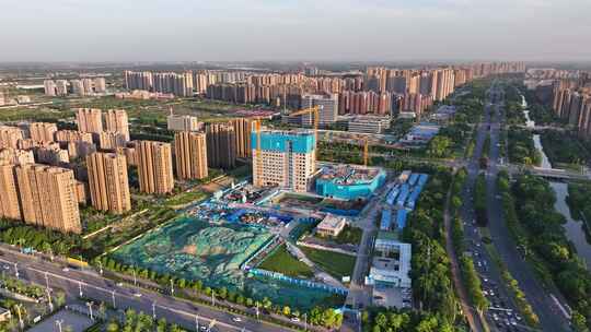 航拍建设中的徐州质子重离子医院