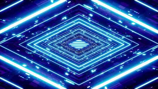 科技感霓虹光线隧道背景