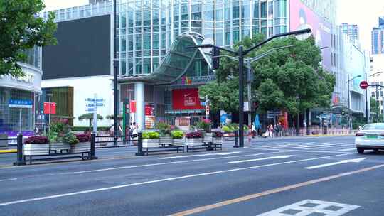 人流 南京路步行街视频素材模板下载