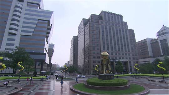 北京金融大街大摇臂拍摄5视频素材模板下载