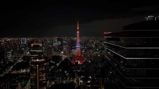 日本东京东京塔夜景
