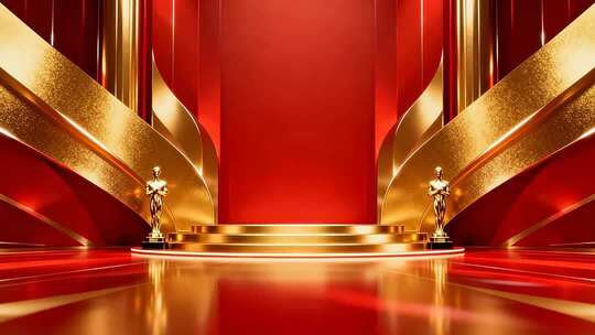 金色颁奖舞台背景