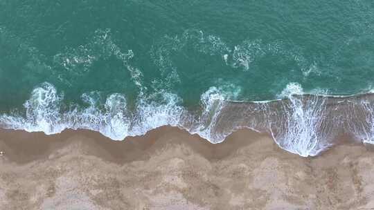 沙滩海浪空镜