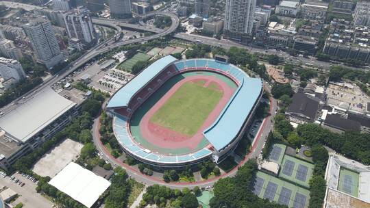 航拍福建奥林匹克中心体育馆