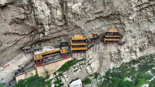 山西大同悬空寺航拍