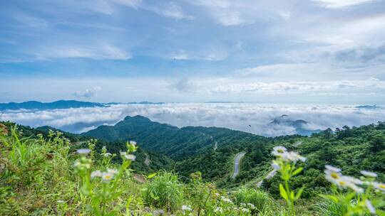 青山绿水山川云海延时摄影