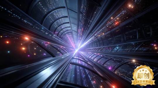 光影交错时空穿梭科技未来无限可能