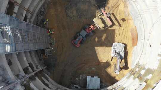 工地施工塔吊作业城市建设