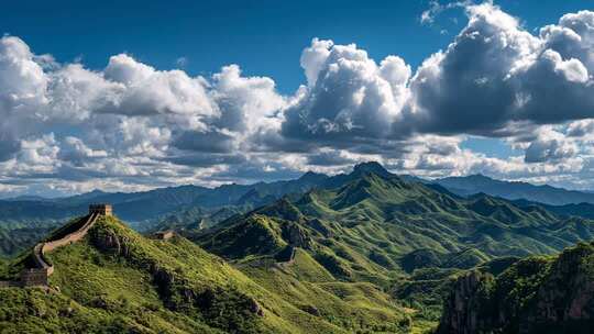 古长城万里长城航拍云海长城日出长城云雾