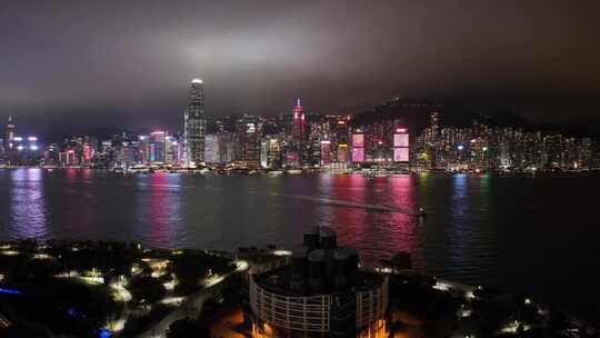 香港维多利亚夜景视频素材模板下载