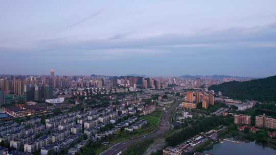 杭州萧山城市风景航拍