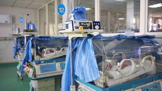 医院NICU新生儿重症监护室1视频素材模板下载