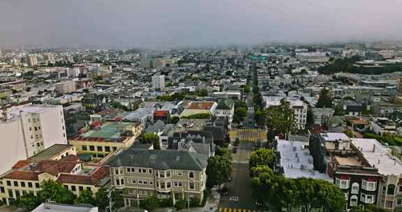 旧金山，城市，建筑物，雾