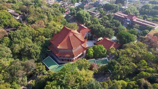 航拍厦门南普陀寺建筑景观