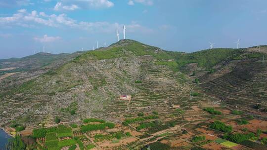 山 蓝天 白云 风力发电机1