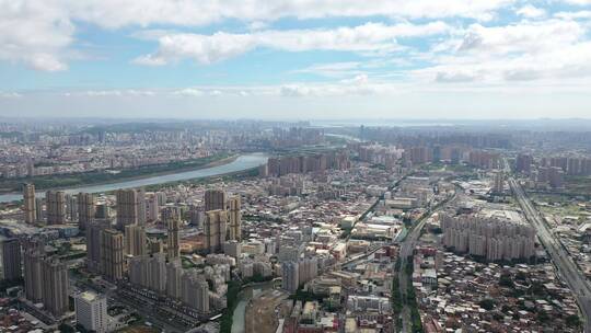 泉州市区大景航拍鲤城区丰泽区晋江全景