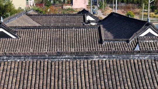 徽派建筑四合院天井特写