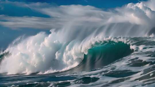 翻滚的海浪巨浪