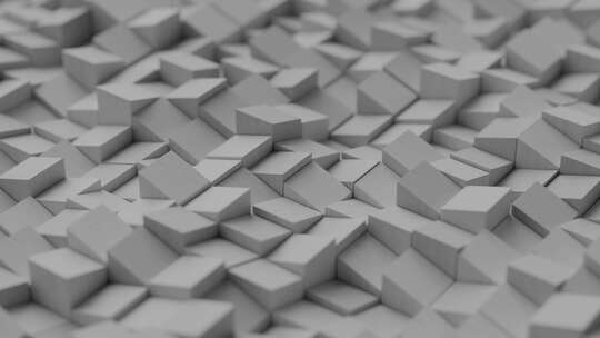 抽象3d动画波浪移动灰色方块列块立方体运视频素材模板下载