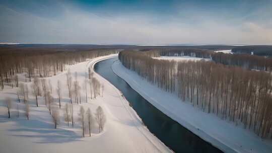 西伯利亚原始生态风光