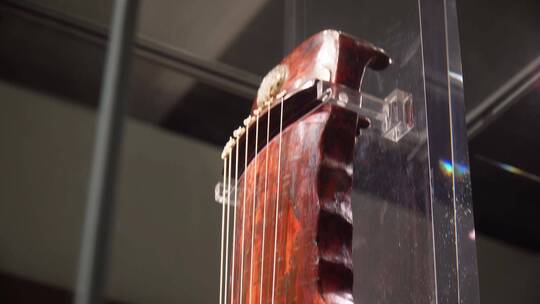 古琴古筝民族乐器视频素材模板下载